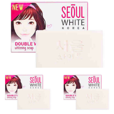 Seoul White Korea Double White Whitening Soap Lightening Made in Korea 90g