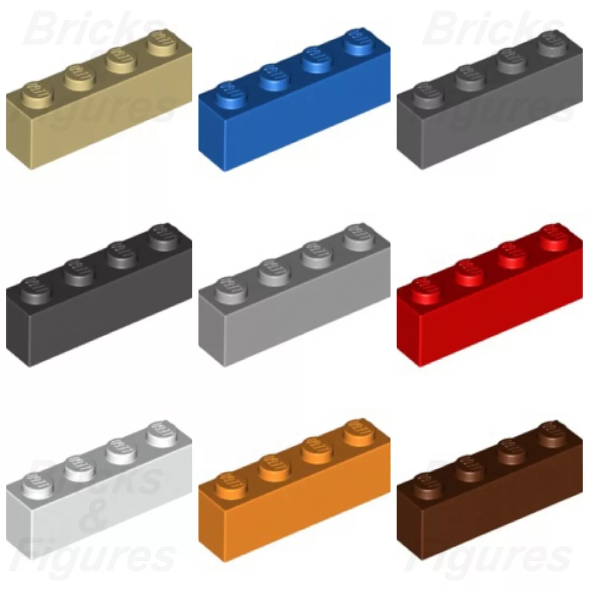 10 20 50 Genuine LEGO 1 x 4 Brick Parts Pick Your Colour Amount 3010