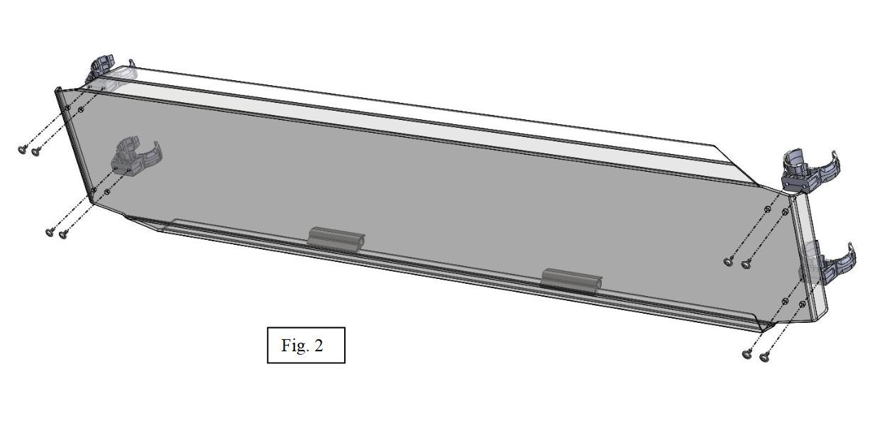 Genuine Polaris Lock & Ride Half Windshield - 16'-21' 570/ Crew Full-Size