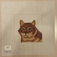 NEW Hand-Painted Needlepoint Canvas, Blue Eyed Cat DSE76, 18 Count