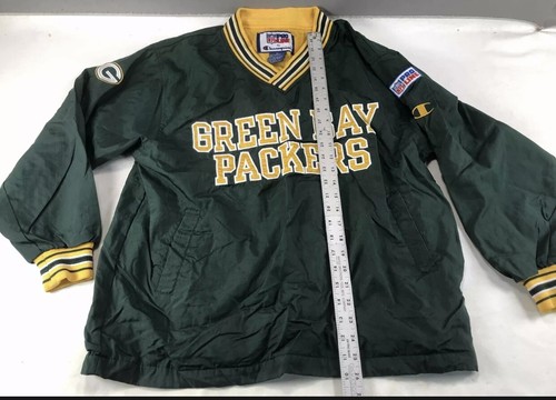 Vintage Green Bay Packers NFL XL Pro Line Champion Windbreaker Pull Over 90s - Picture 3 of 4