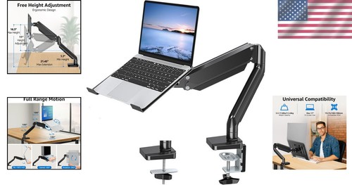 Universal Laptop Computer Desk Mount - Supports 3.3-17.6 lbs, 360° Rotatable - Picture 2 of 10