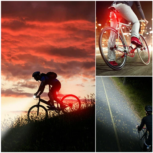2Set USB Wiederaufladbare LED Fahrrad Scheinwerfer Fahrrad Front Rücklicht Fahrradlampe - Bild 22 von 23