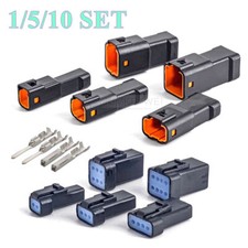 BLACK 2/3/4/6/8 Pin/Way JST JWPF Series Waterproof Connector Plug Socket Kit