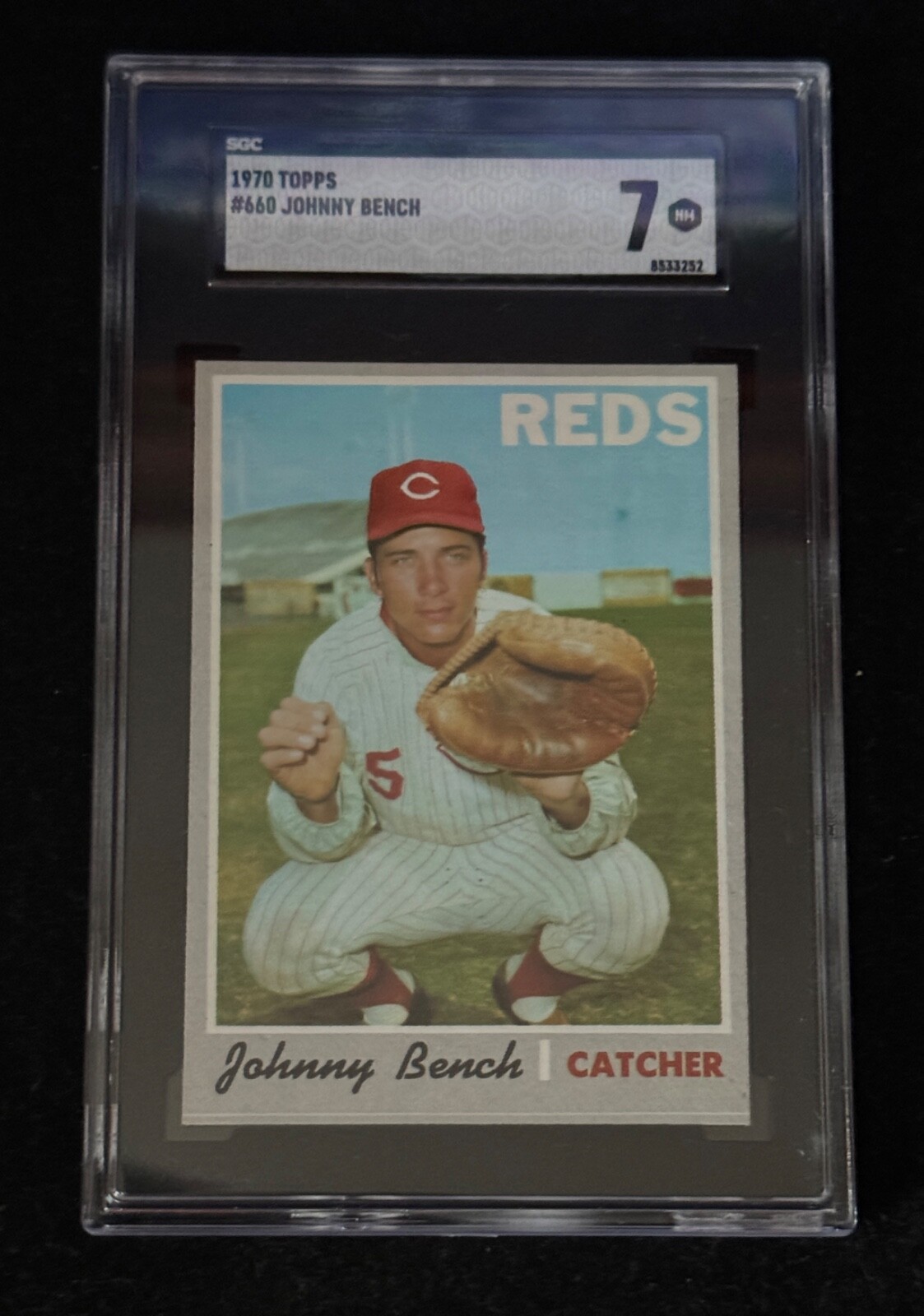 1970 Topps #660 Johnny Bench SGC 7 NM Catcher Cincinnati Reds HOF