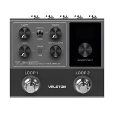 Valeton Dual Track Stereo Looper for Guitar, Bass, Keyboard, Vocals Drum Machine