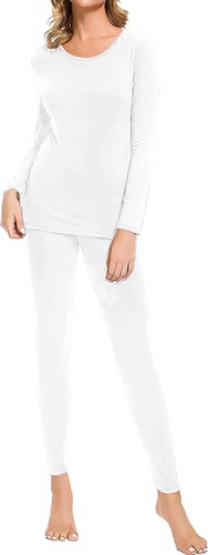 Women's Thermal Set Warm Brushed Fleece Lined Winter Top & Bottom Base Layer 876 - Picture 8 of 37