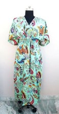 Printed Cotton Kaftan Kimono Beach Wear Gown Ethnic Night Wear Nice Maxi Dress