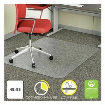 Deflecto EconoMat Chair Floor Mat, 45'' x 53'', Low Pile, Clear (DEFCM11242COM)