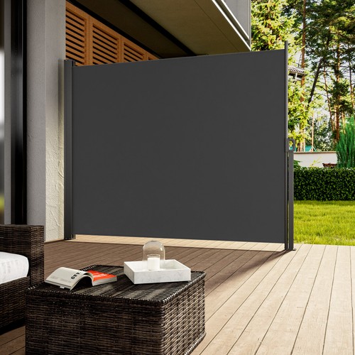 B-Ware Seitenmarkise Nosara 160x300cm anthrazit Markise Schutzwand Schutz Wand
