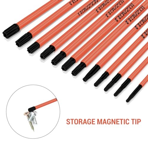 12Pcs Long Torx Bit Set 6-Inch (152mm), T7 to T40, Magnetic Security Tamper - Picture 3 of 8