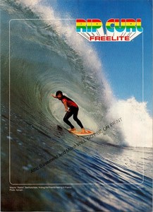 Rip Curl Surfing Freelite Print Ad Ephemera Wall Art Decor Rabbit Bartholomew