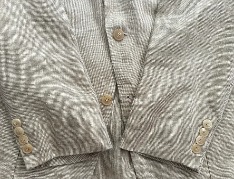 Loro Piana Travelers Linen/Flax Sport Coat Jacket 40R Three-Button Unstructured - Image 3 of 4