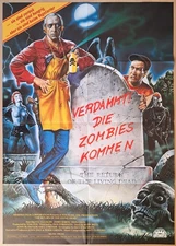 Return of the Living Dead ORIGINAL Germany POSTER topless Linnea Quigley zombies