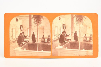 #ad 1870s Stereoview Photo Geyser Spring in Saratoga Springs New York V22 $39.99