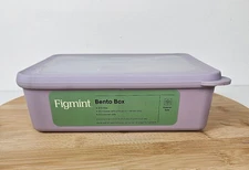 NWT Figmint Purple Snack Bento Boxes 2 Compartments Size 8"X6"X2.5"