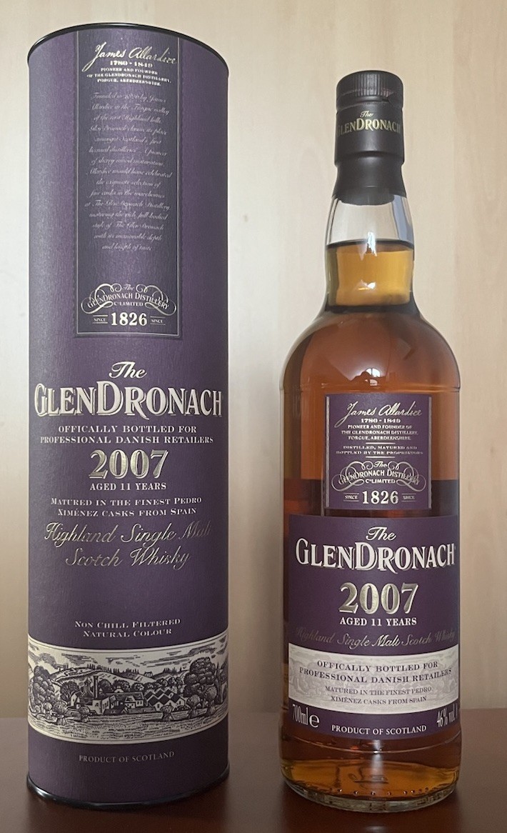 Glendronach 2007 11 Jahre, Single Malt Scotch Whisky, 46%, abgefüllt 2018