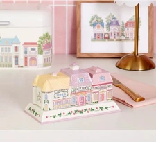 LENOX 🧈 Covered Butter Dish Spice Village Collection Victorian Cottage NEW