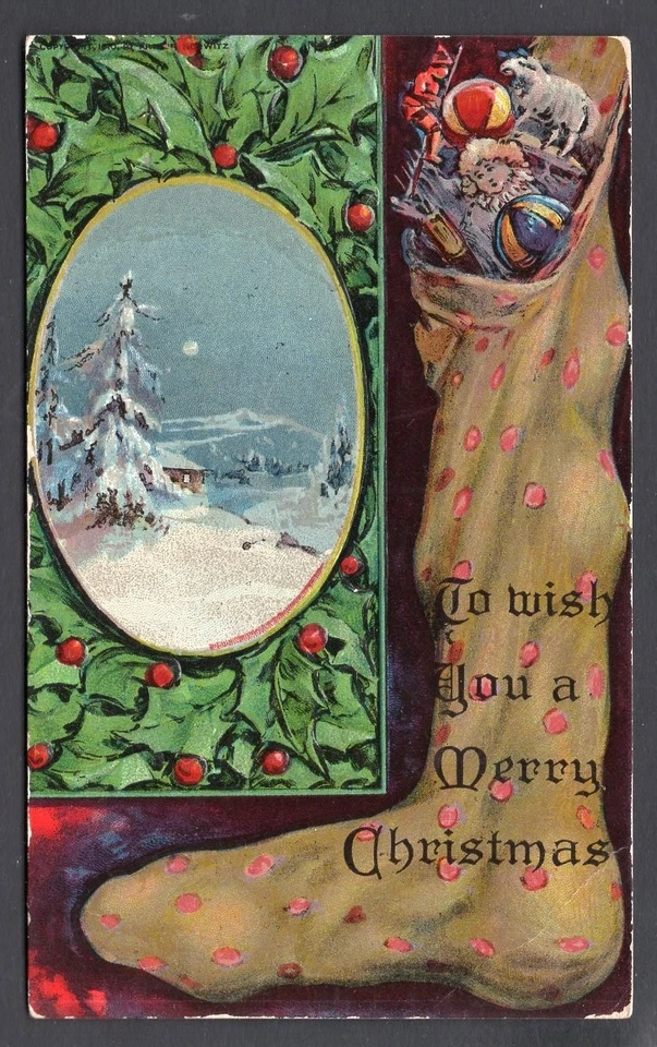 USA Cleveland 1911 Tied Red Cross Christmas Seal Cinderella on  Local Postcard - Image 3 of 3