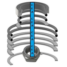 AM36221 Hydraulic Cylinder Seal Kit Fits John Deere 850