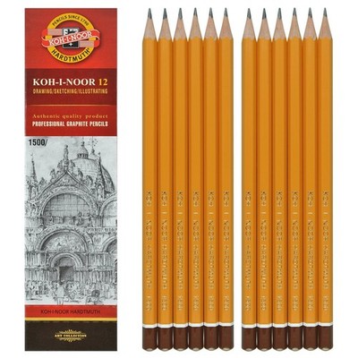 KOH-I-NOOR 1500 2B Graphite Pencil (Pack of 12)