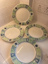 4 x Churchill Sussex Ports of Call Jeff Banks Dinner Plates 26cm