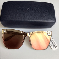 NEW Quay rare Come Thru Gold and Brown Sunglasses