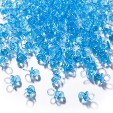 150 Mini Acrylic Pacifiers for Baby Shower Game, 0.86 Inch Bulk Chupones Blue
