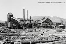 REPRINT RPPC Postcard WEST SIDE LUMBER CO MIL...