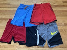Nike Under Armour Athletic Shorts Lot 5 Youth XL Dri-Fit HeatGear Boys