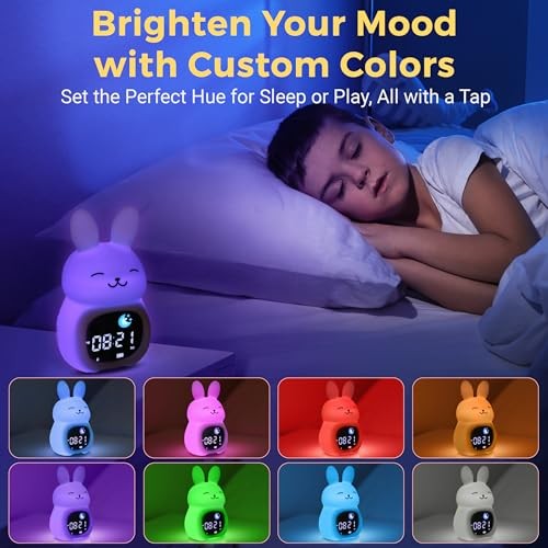 Go & Glow Bunny - App-Controlled Alarm Clock for Kids + Bubbles the Bunny - Picture 6 of 7