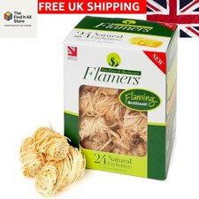 Durable Natural Wood Firelighters - 24 Multipack for Home and Outdoor Use 0.54 per lighter