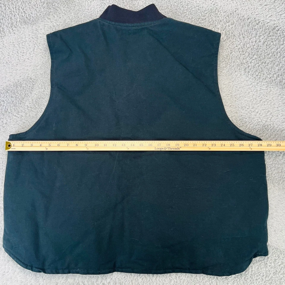 Carhartt Vest Black Duck Canvas 3XL V01 Workwear Union Logo Patch Made in USA - Image 4 of 4