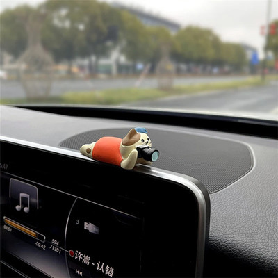Cute Healing Kitten Ornaments for Car Dashboard Resin Cat Figure Car Interior De
