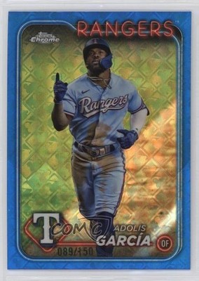 2024 Chrome Logofractor Edition Blue Refractor 89/150 Adolis Garcia García 1bi0