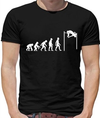 Evolution Of Man High Jump - Mens T-Shirt - Athlete Jumping