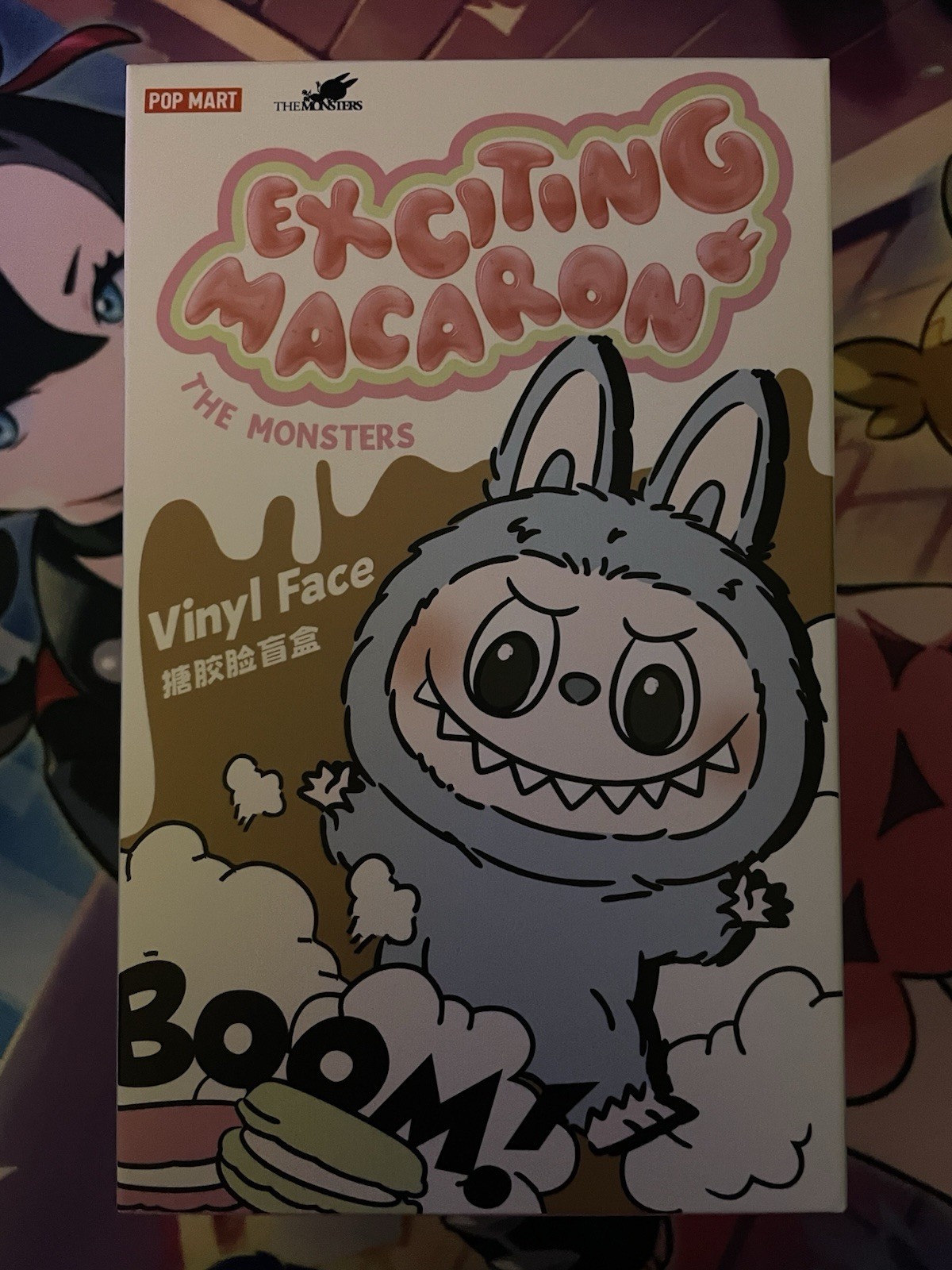 Auténtico POP MART - Vinilo Macaron Labubu The Monsters Green Grape Emocionante