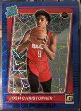2021-22 Optic Josh Christopher Rated Rookie RC #200 Blue Velocity Rockets