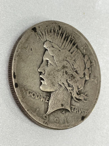Dólar de plata PAZ 1921 fecha clave, 90 % plata, detalles G DMG -Tú grado- J10,23 - Imagen 4 de 8