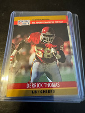 Pro Set 1990 Derrick Thomas Rookie #6 Kansas City Chiefs Football Card. rookie card picture