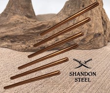 Copper Pin Stock 6 Pack 5" x 1/8" Solid Round Coppe Rod for DIY Craft Knife Pins