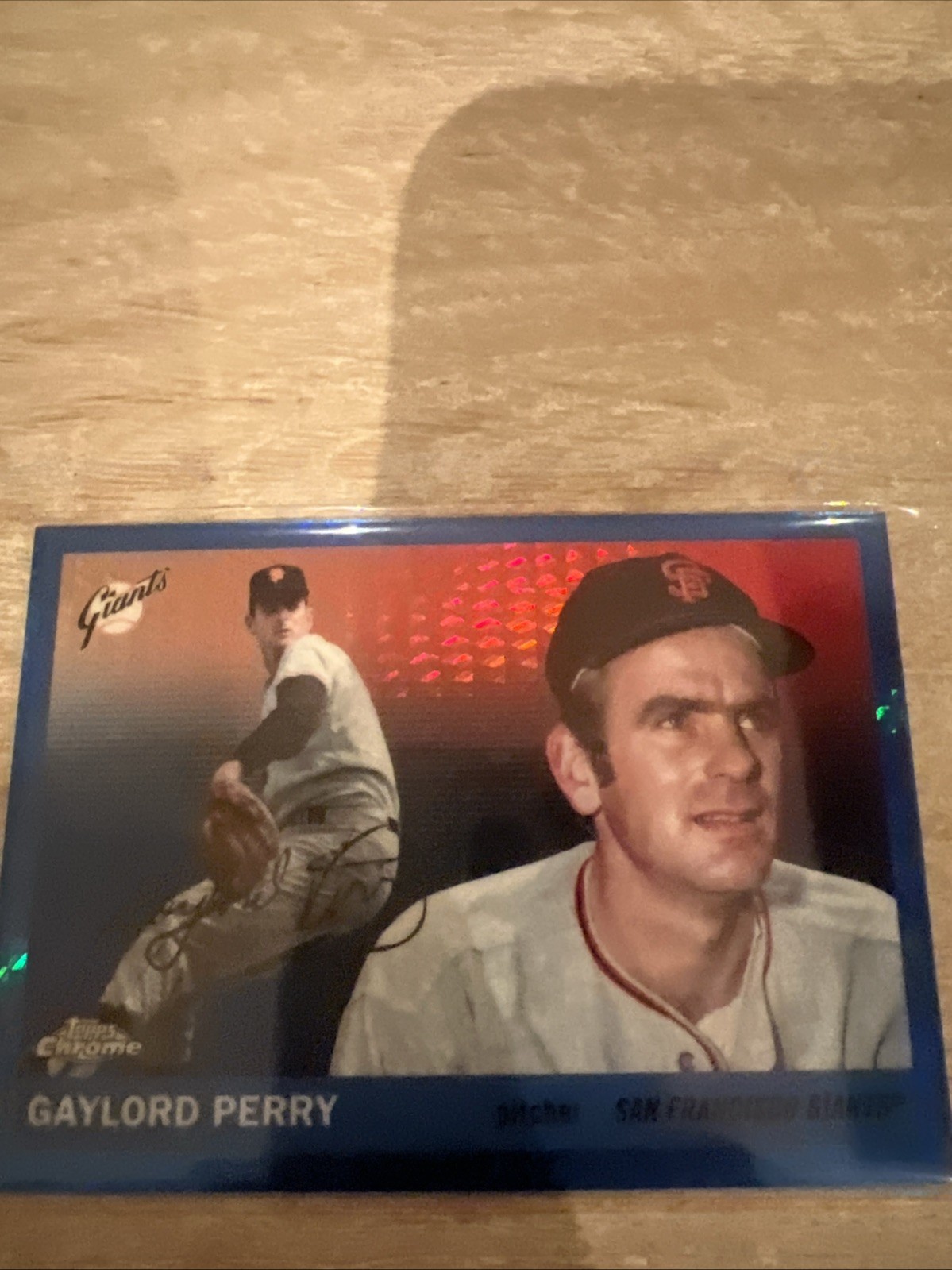 2025 Topps Chrome Platinum Gaylord Perry Blue Prism Refractor #409 Giants