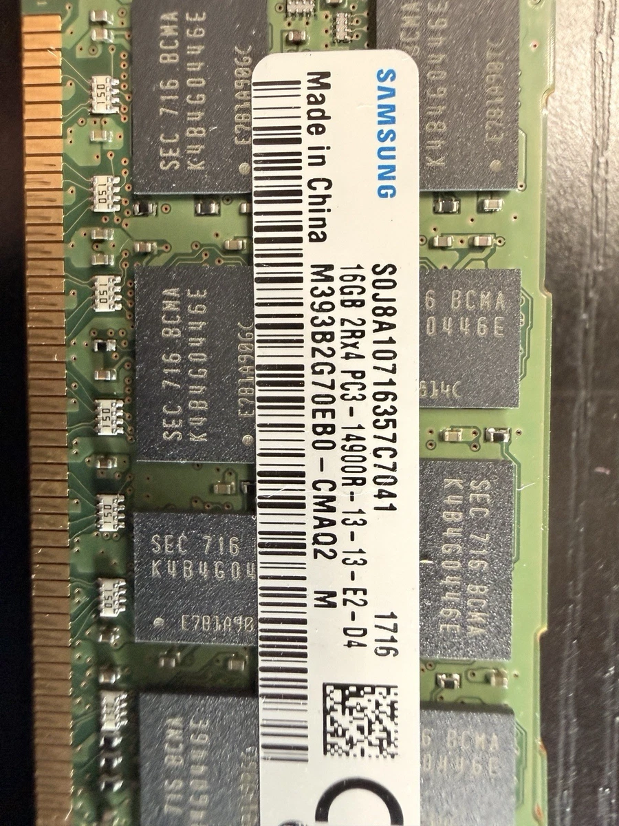 Samsung PC3-14900 (DDR3-1866) Bus Speed ECC Network Server Memory