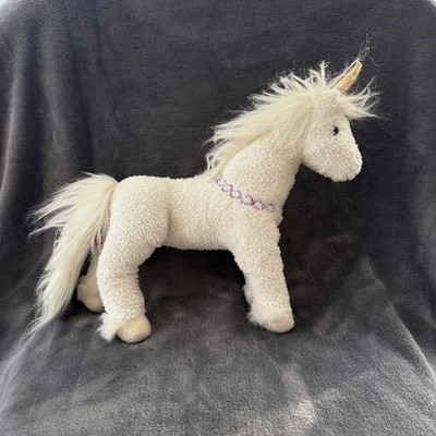 Douglas Cuddle Toy White Unicorn Plush Stuffed Animal Gem 12'' Realistic Horse