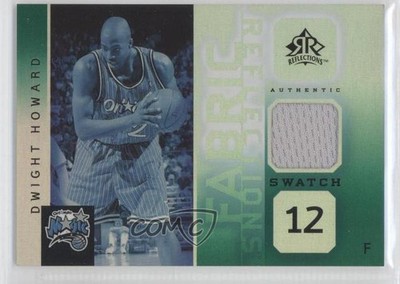 2005 Upper Deck NBA Reflections Fabric Swatch Green 4/25 Dwight Howard HOF 0f8