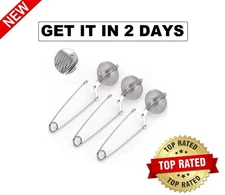 Snap Ball Tea Strainer 3 Pack Premium Stainless Steel Tea Infuser with Handle