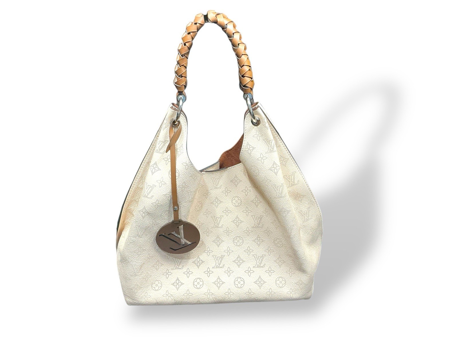 Louis Vuitton Carmel Mahina Calf Leather Hobo Bag