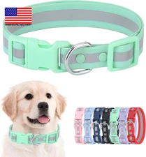 Waterproof Dog Collar - Reflective Adjustable Collar Durable Collars for Small M