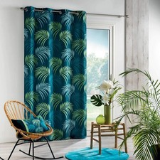 Douceur d'Intérieur 1 tenda con occhielli, blu vegetale, 140 x 260 cm 6Ryr