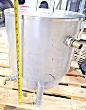 Stainless Steel Mixing double walled vessel mix Tank with top on legs spouts
